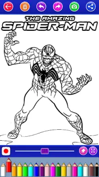 spider boy coloring super heroes game Screen Shot 6