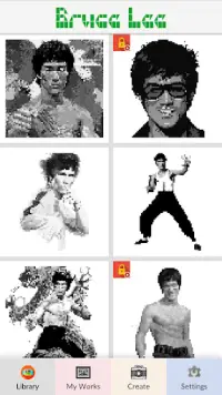 Bruce Lee My Hero - Pixel Art Screen Shot 0