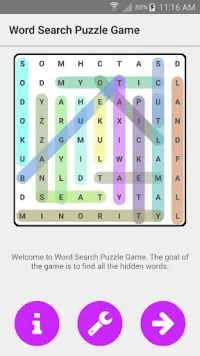 शब्द खोज पहेली खेल Screen Shot 0