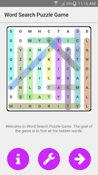 recherche de mots jeu puzzle Screen Shot 0