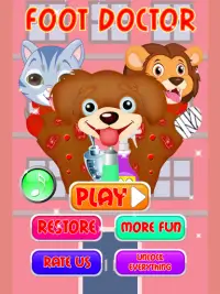 Pet Foot Doctor - Jogos Simulação Cuidados Animais Screen Shot 3