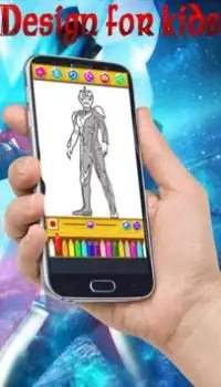 Aprende a colorear Ultraman Cosmos Screen Shot 2