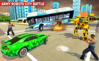 Army Bus Robot:Flying Car Game Screen Shot 15