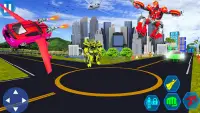 フライングロボットカーウォー3D：ロボットトランスフォーミングゲーム2 Screen Shot 2