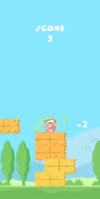 Pig and Friends Jump - Hay Stack Jump Screen Shot 0