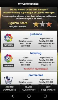 LigaPro Manager Screen Shot 1