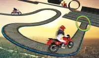 Racing In Moto Bike Stunt : Impossible Road Game Screen Shot 1