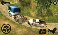 Тяжелый трактор тягача с грузовым транспортером Screen Shot 1