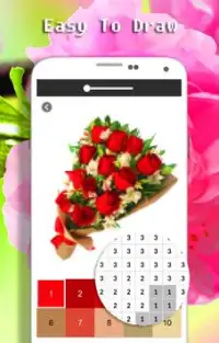 Flower Bouquet Color By Number - Pixel Art Screen Shot 4