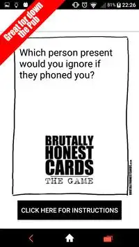 Free - Brutally Honest Cards: the game (with Ads) Screen Shot 5