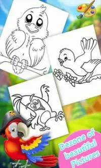 Aves Coloring Book 2018! Jogo de pintura grátis Screen Shot 3