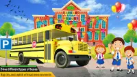 Şehir Okul Otobüsü Sürüşü: Çocuk oyunları Otobüs Screen Shot 1