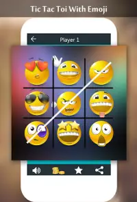 Tic Tac Toe With Emoji & Emoticon Screen Shot 0