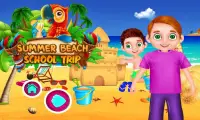 voyage d'école de plage d'été - pique-nique Screen Shot 4