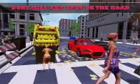 Real Dump Truck Sim 3D:Trash Truck City Pickup Run Screen Shot 1