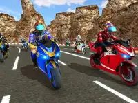 Balapan di Motorbike: Real 3D Moto Highway Traffic Screen Shot 5