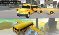 Flying School Bus Simulator 3D: Extreme Tracks Screen Shot 6