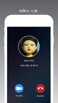 Squid game doll Fake call & Video Call 2022 Screen Shot 0