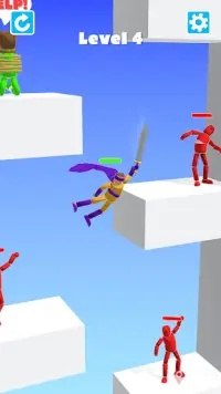 Ragdoll Ninja—permainan perang Screen Shot 4