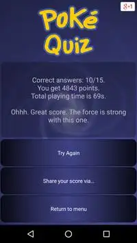 Quiz for Pokemon - I generation Screen Shot 4