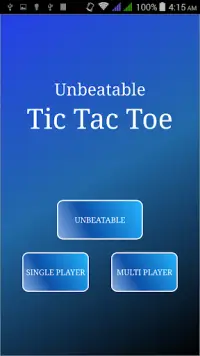Unbeatable Tic Tac Toe Screen Shot 0