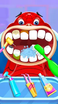Dentist Games - Kids Superhero Screen Shot 1