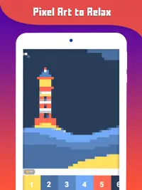 Puzzle Pixal classici fai-da-te: colorazione a blo Screen Shot 6