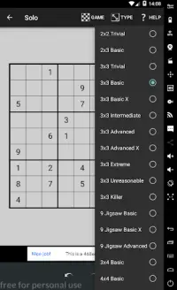 Sudoku Mobile Free Screen Shot 2