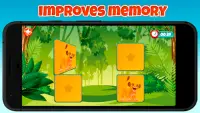 Gioco per bambini: Animali - Memory Picture Match Screen Shot 2
