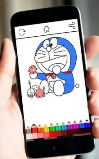 Coloring Doramon Screen Shot 1