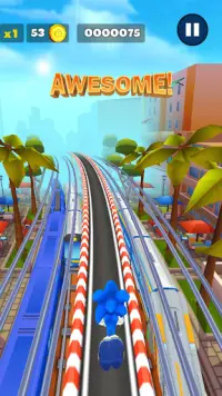 Subway Blue Hedgehog Run Screen Shot 2