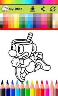 Coloring cup with head Screen Shot 0