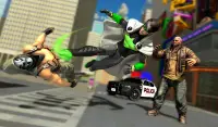 Flying Police Robot Hero - Crime City Rescue Game Screen Shot 0