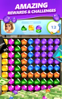 Jewel Blast & Diamond Crush Puzzle Game to BIG WIN Screen Shot 8