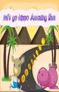 let's go hippo Amazing Run Screen Shot 0
