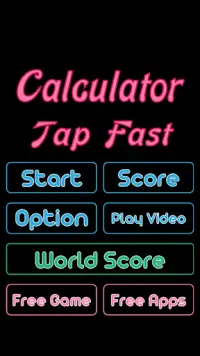 Calculator Tap Fast - Learn input speed in game. Screen Shot 2