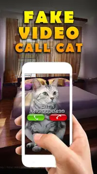 Fake Video Call Cat Screen Shot 0
