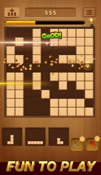 Wood Block Puzzle - Free Classic Block Puzzle Game Screen Shot 2