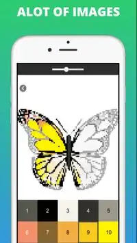 Butterfly  Pixel Art - Color by Number Screen Shot 3