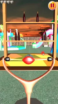 Slingshot 3D - [3D bottle breaking game] Screen Shot 3