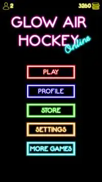 Glow Air Hockey Online Screen Shot 0