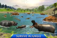 Wild Hippo Beach Attack Джунгли Симулятор Screen Shot 4