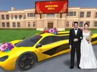 Luxury Wedding Limousine Taxi: 3D Car Driving 2021 Screen Shot 9