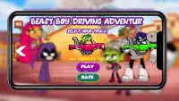 Teen and Beast Boy Titans  Driving Screen Shot 3