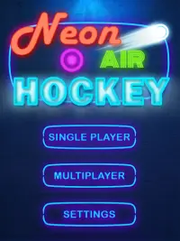 Hockey game - Neon Air Hockey Screen Shot 14