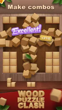 Wooden Puzzle Clash | Align Blocks Free Game Screen Shot 1