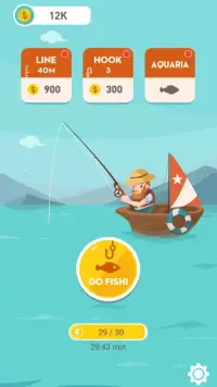 Happy Fishing - Catch Fish and Treasures Screen Shot 0