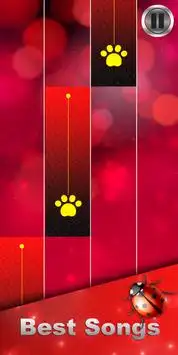 Piano Ladybug Noir Tiles 2 Screen Shot 1