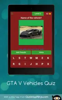 GTA V Vehicles Quiz Screen Shot 14