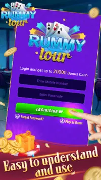 Rummy Tour - play live Rummy for free Screen Shot 1